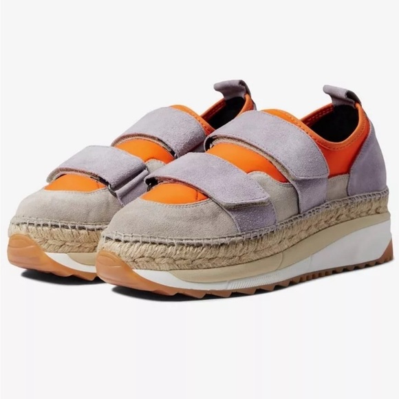 Free People Chapmin Double Take Sneaker - Color:Tiger Lily Combo Size 38 (US7.5)